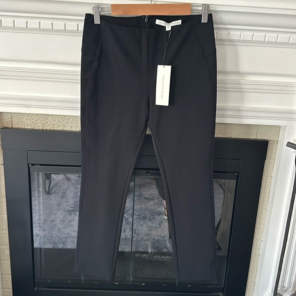 NWT Veronica Beard black scuba pant 8 - Picture 2 of 6